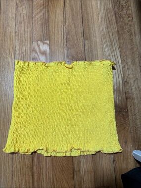 Girls Yellow Smocked Tube Top